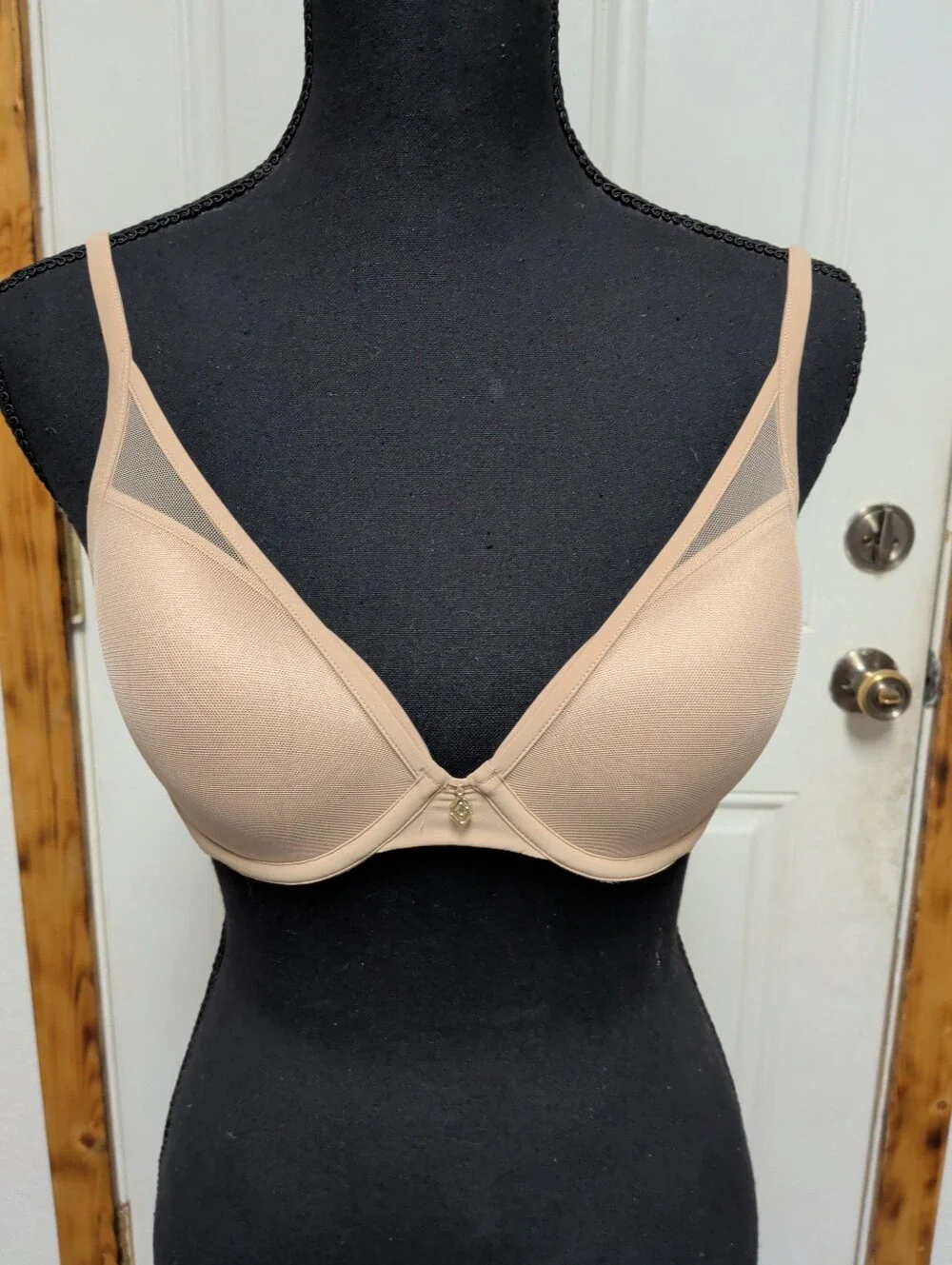 Thirdlove 24/7 Classic Uplift Plunge Bra 34B 1/2 Microfiber Nude